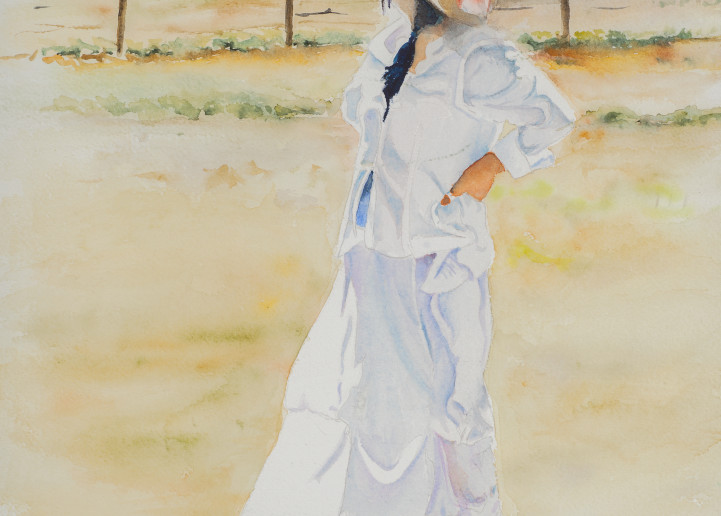 Lady In The White Dress Art | Sabra's Art