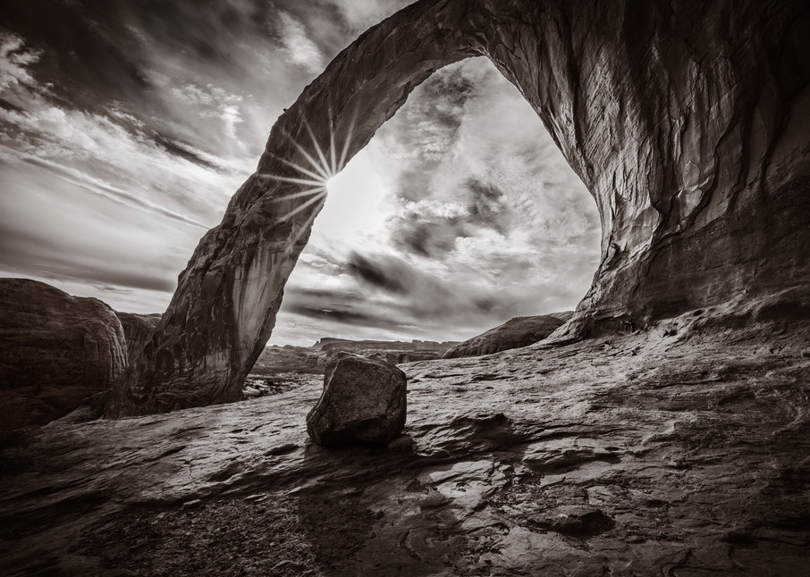 Black & White Corona Arch in Moab, Utah