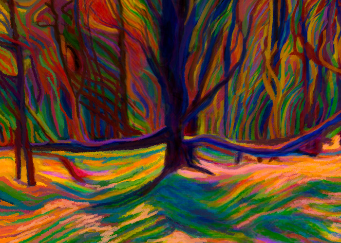 Forest Mountian Oak Art | Hilary Hemingway Art