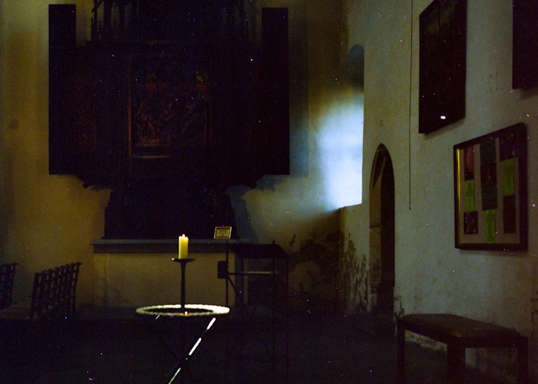 Candle in the Dark in Saint Jacob's Church in Rothenburg ob der Tauber Germany - Fine Art Photography Print