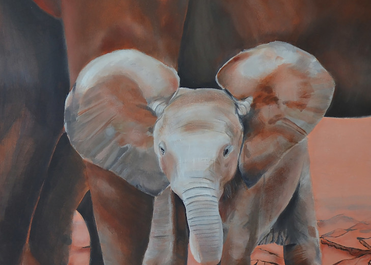 The Precious  Baby Elephant Art | Alexis King Artworks 
