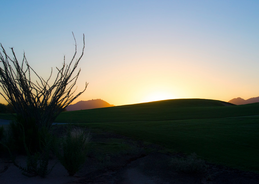 Sunrise over the desert in Arizona