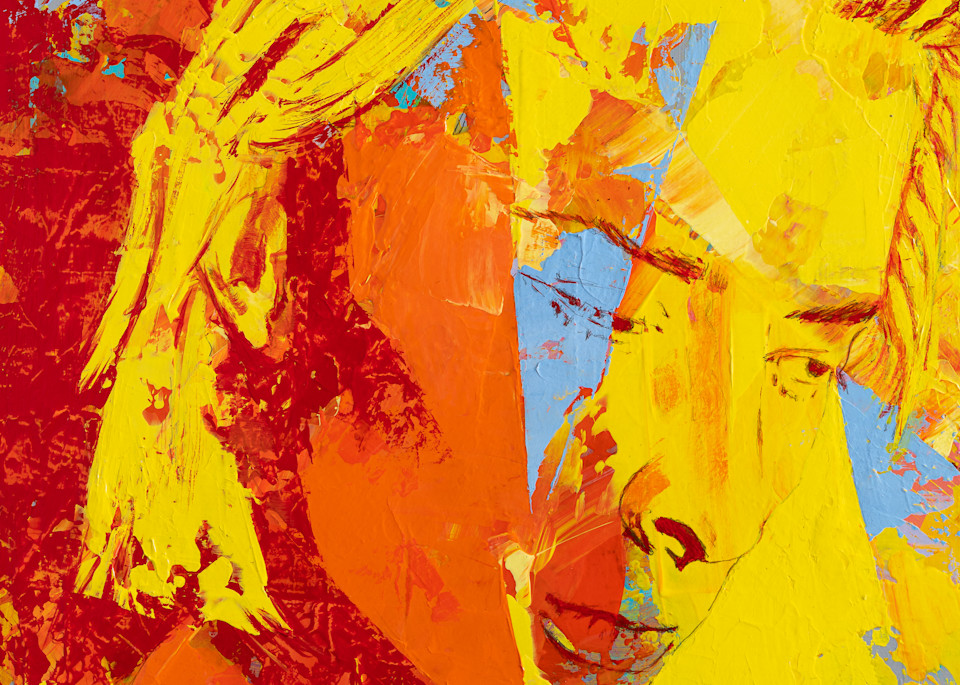 Thom Yorke, Radiohead, portrait painting by Al Moretti