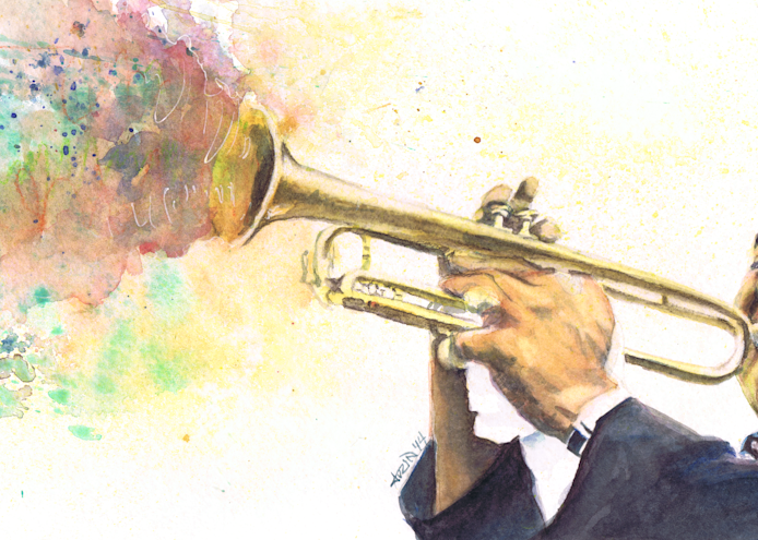Louis Armstrong 300 Art | Afro Triangle Designs, LLC