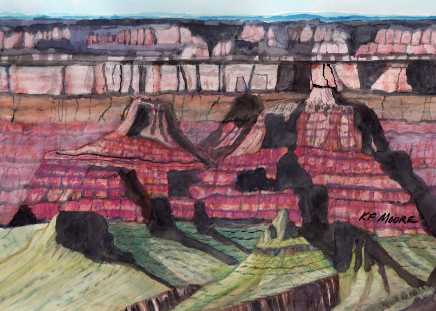 Grand Canyon Layers Art | KF Moore Watercolors