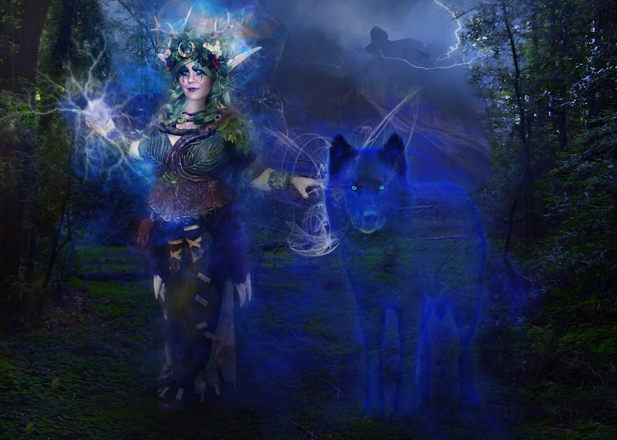 Night Elf Druid Summoning Her Wolf Art | Immortal Concepts Studios