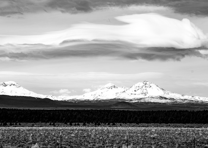 Broken Top And The Three Sisters Black And White Photography Art | Peter T. Knight Photography