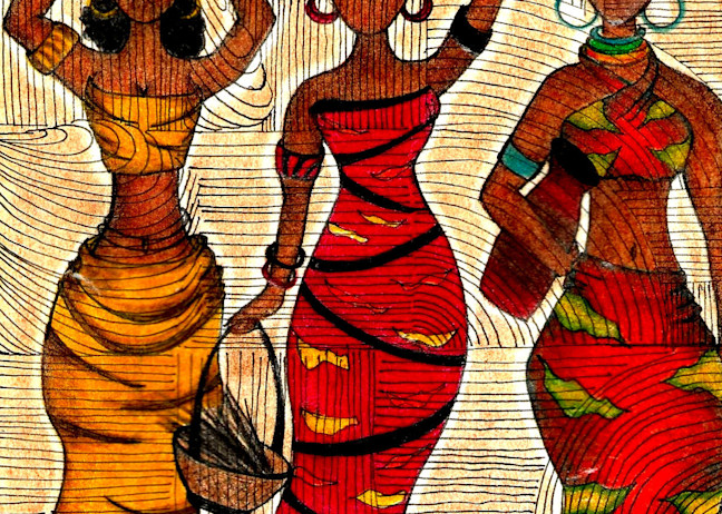 African Abstract Sketch Art Art | LGLF Mystique Boutique 