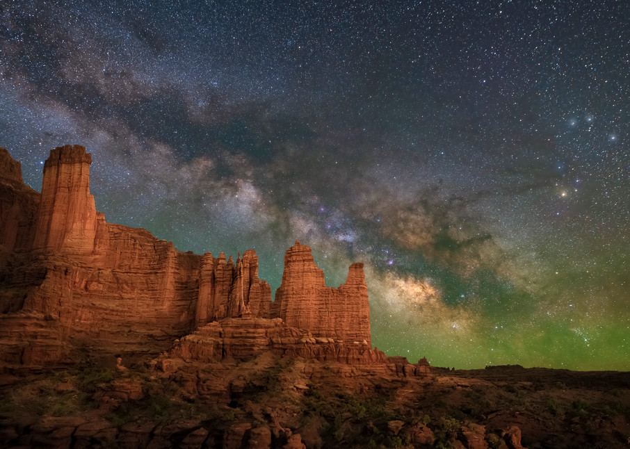Fisher Towers   Galactic Night Photography Art | McKendrick Photography