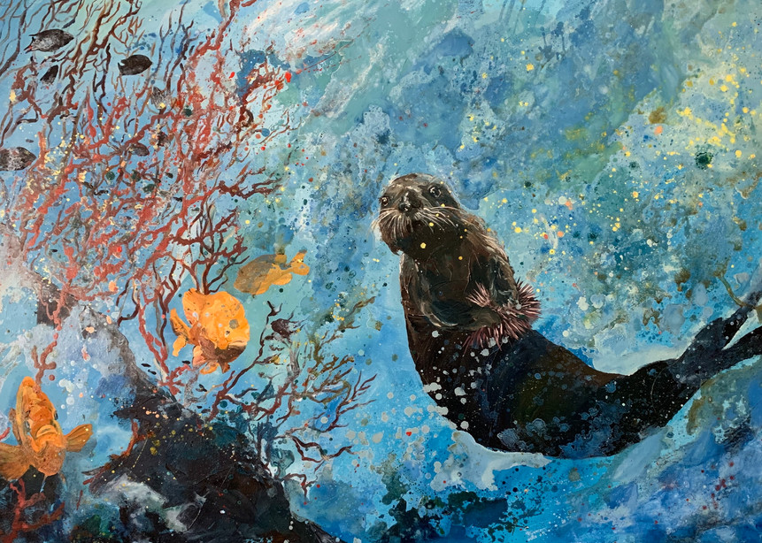 Reef Life Otter Art | Sarah O'Connor Art