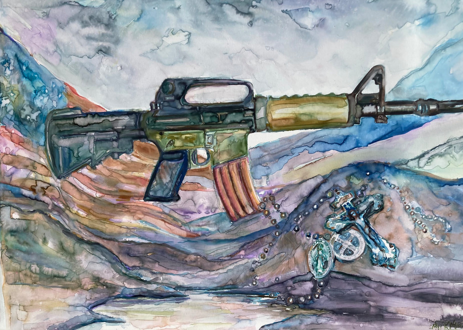 Watercolor Rifle