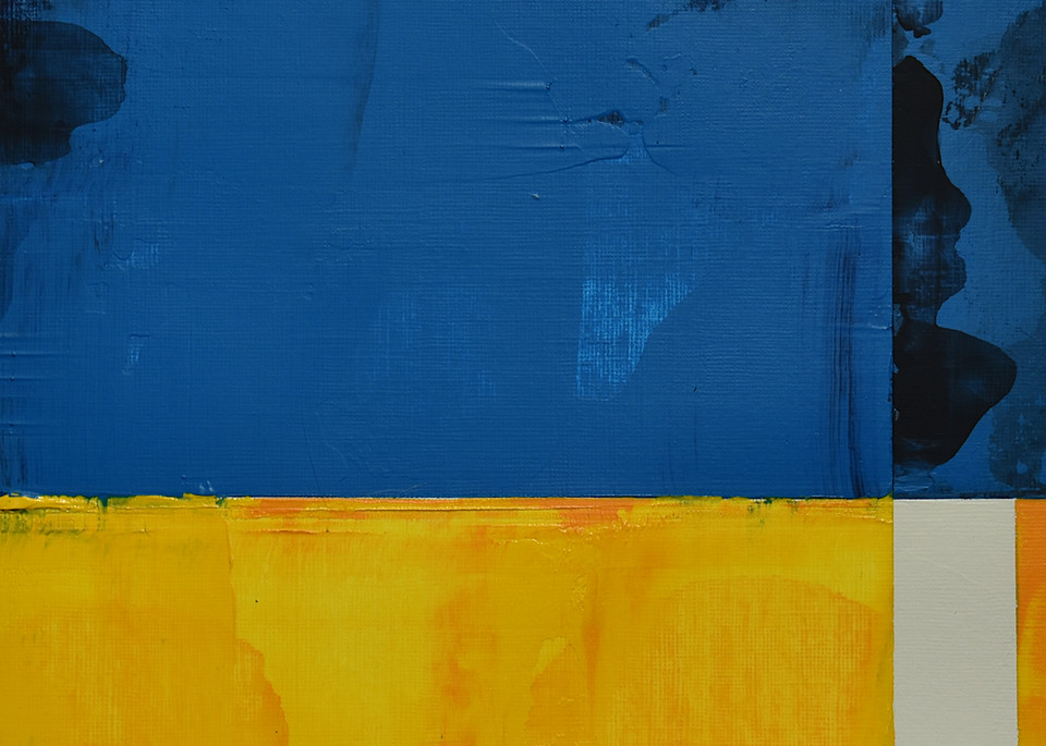 Geometric Composition Yellow Orange And Blue No.02 Art | Skip Gosnell Artworks & Design