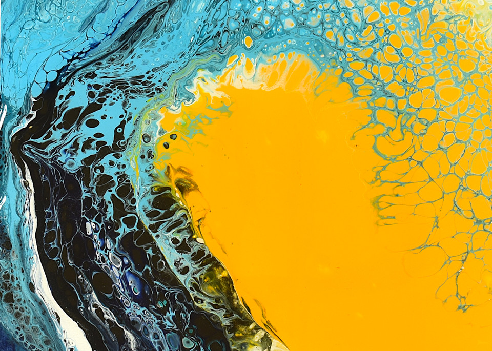 Wave No.31 Yellow/Orange  Art | Skip Gosnell Artworks & Design