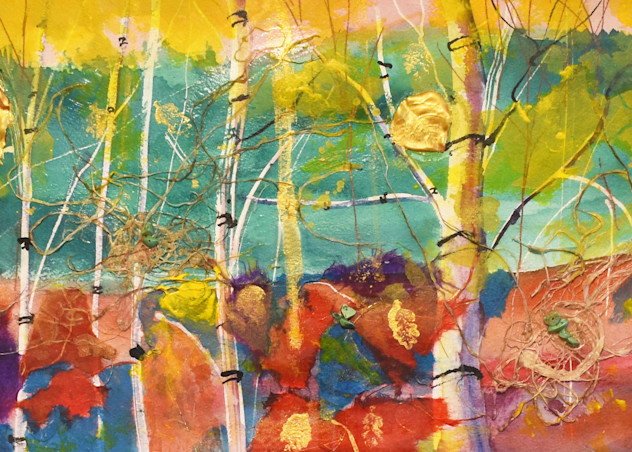 Dancing Birches Art | Barbara Doncaster Watermedia 