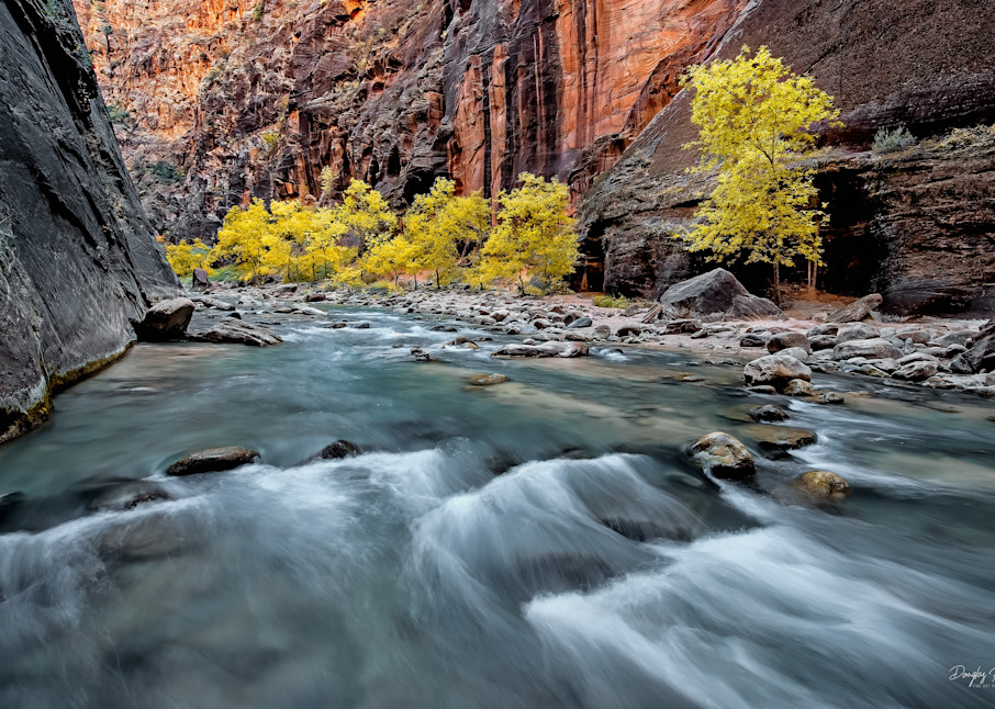 Fall in the narrows of Zion