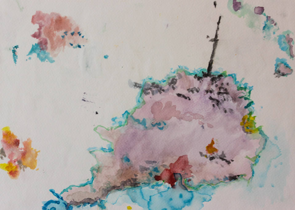 Narwhal, Series: Stains, Spills And Bleeds Art | SdS Fine Art