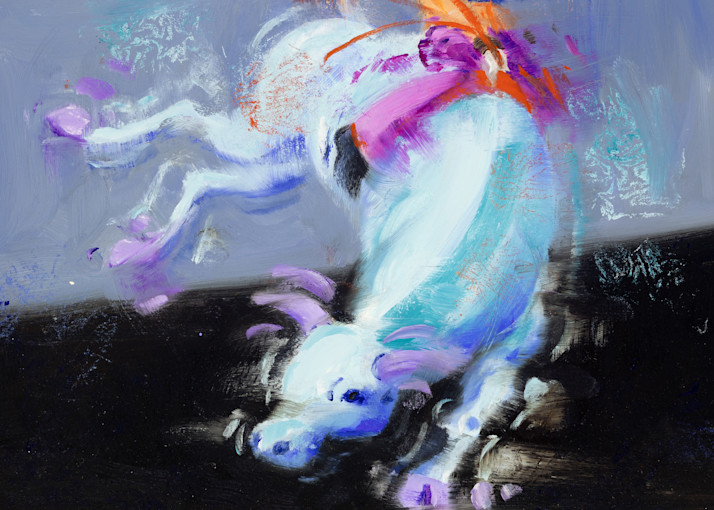 20211210 Bull Rider Blue   Art | Rich Wilkie inc