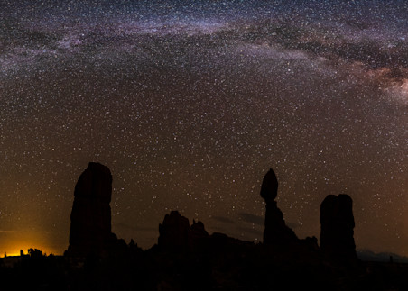 Moab Balance Rock Pano Milky Way Photography Art | Kurt Gardner Photography Gallery
