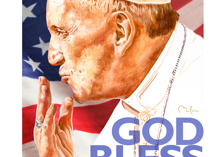 Pope Francis God Bless Amercica Art | perrymilou