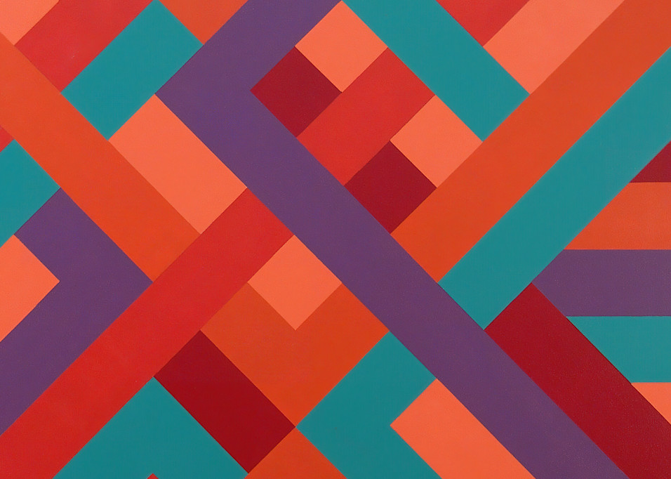 Criss Cross In Five Colors Art | Stephen Darr