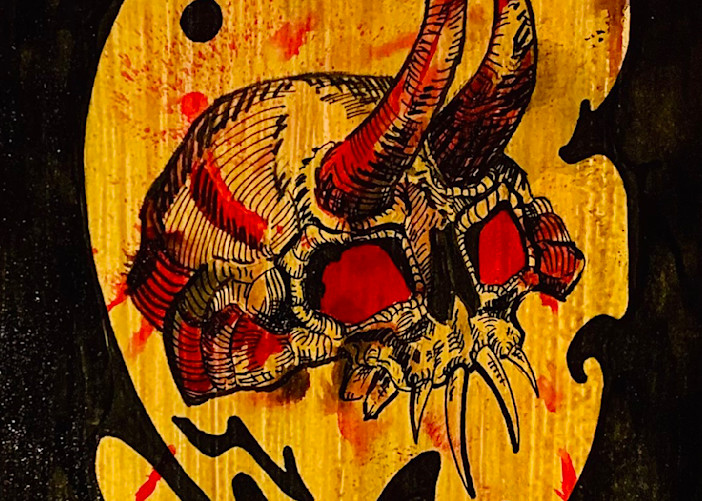 Small Skull With Horns Art | jasonhancock