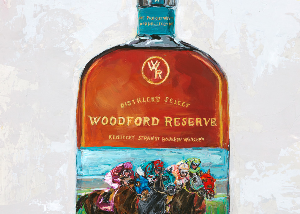 Woodford Reserve With Horse Racing Label Art | MartiMar Art