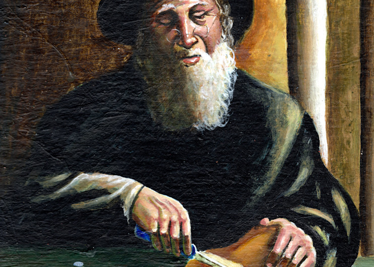 Rabbi 2 With Scroll Art | Free Ray Gray