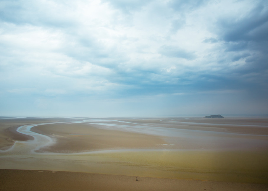 The view from the iconic Mont Saint Michel at low tide - Fine Art Photo Print