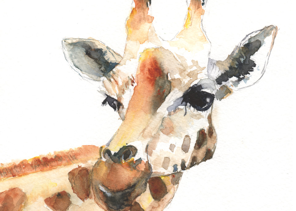 Giraffe Watercolor Print | Claudia Hafner Watercolor
