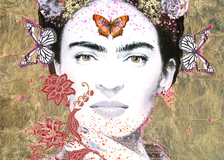 Famous Frida Orange Butterfly 2 Art | perrymilou