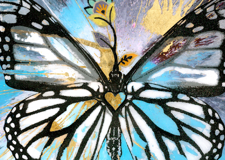 Spinpop Goldleaf Butterfly Art | perrymilou