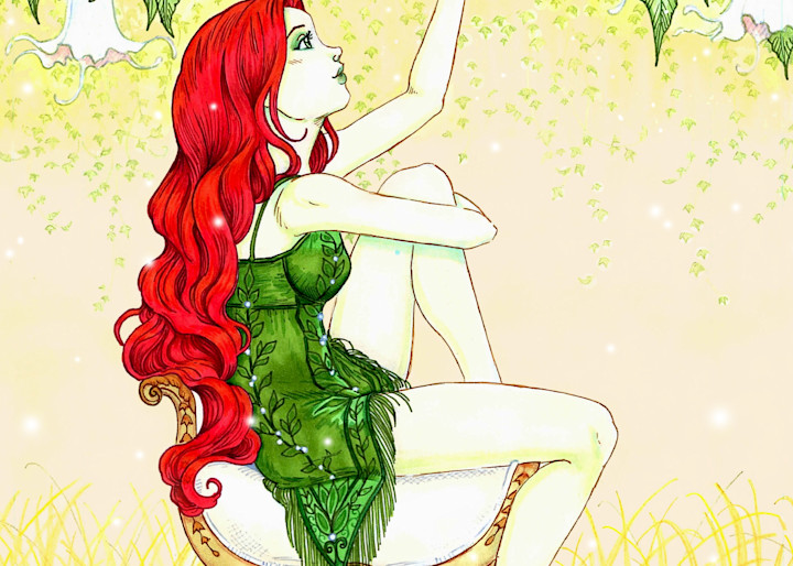 Vintage Poison Ivy Art | Dew Magick Illustration
