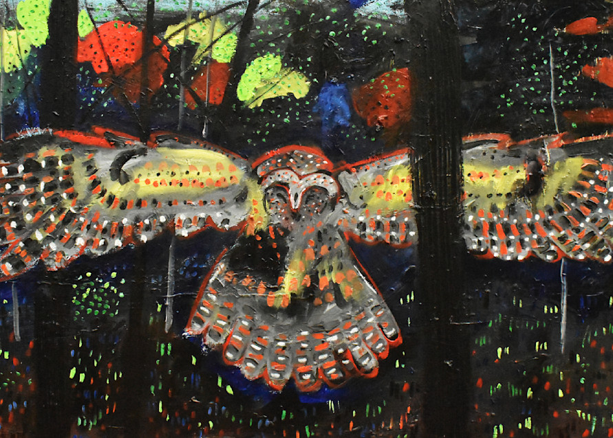 Owl Painting by artist Eddie Hamilton