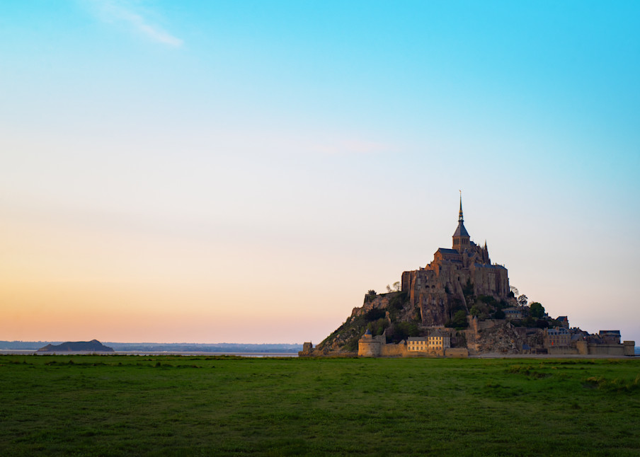Le Mont-Saint-Michel at sunset in Normandy, France - Fine art photography print