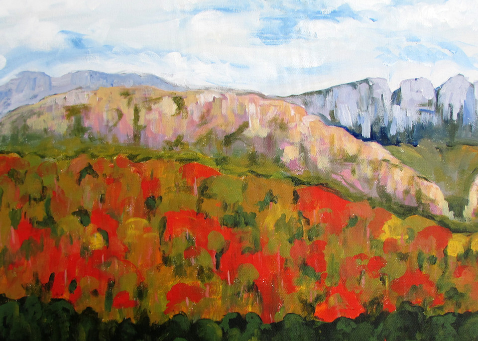Sunset On The Vercors Mountains Art | Linda Sacketti