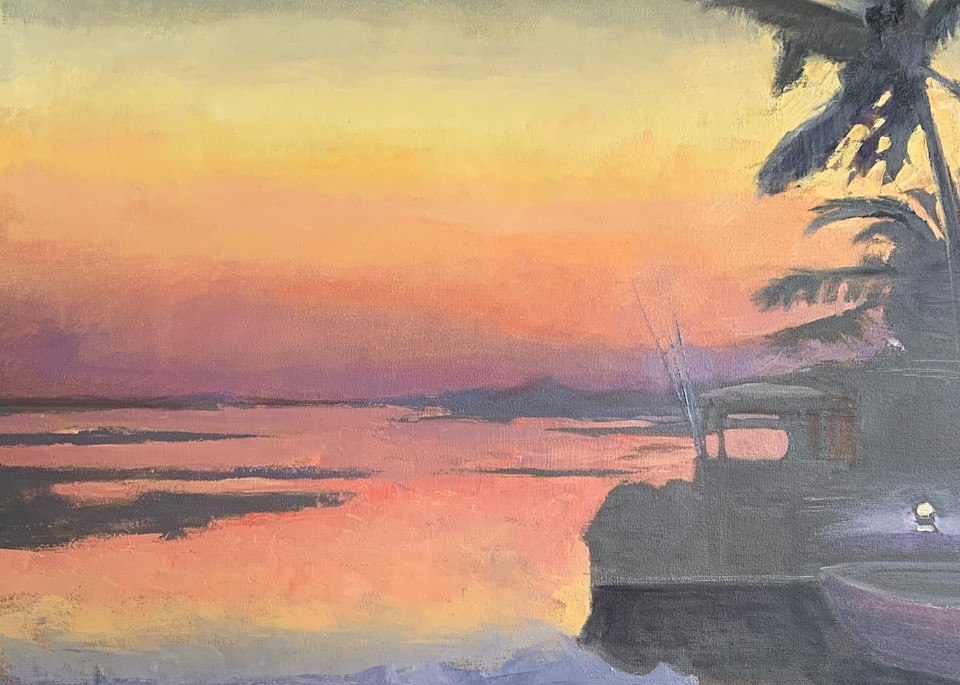 Pat Mabie   Geiger Key Marina Sunset Art | Pat Mabie
