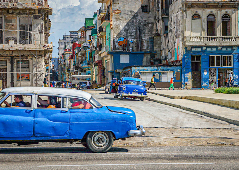 Blu Cars Dntn Havana Photography Art | Judith Anderson Photography