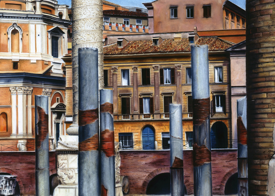 Roman Forum Iii Horizontal Sea Of Columns Art | Elisabetta Franchini Studio