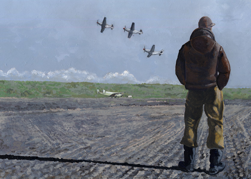Airman On Airfield Art | Artwork by Rouch