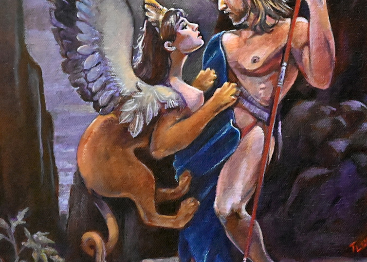 Oedipus And The Sphinx   Homage To Moreau Art | Terry O. Luc Art