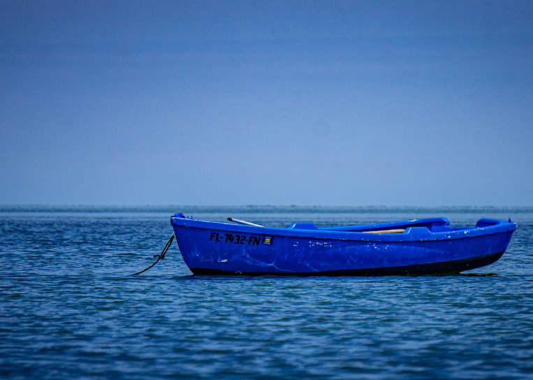 Blue Dinghy Photography Art | Lift Your Eyes Photography