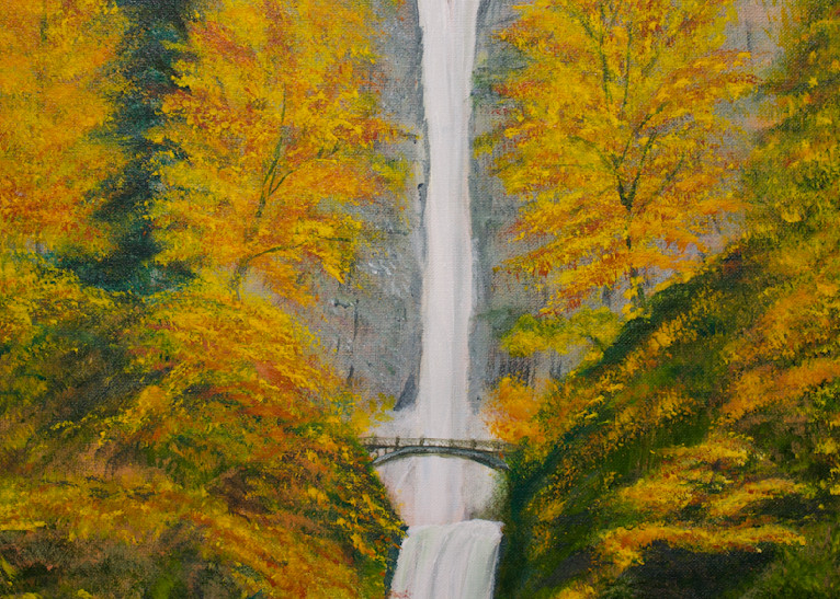 Multnomah Falls, Or. acrylic on canvas 20x16