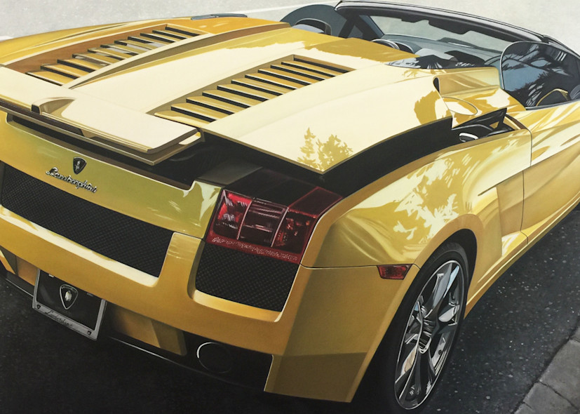Cheryl Kelley - Yellow Lamborghini Print