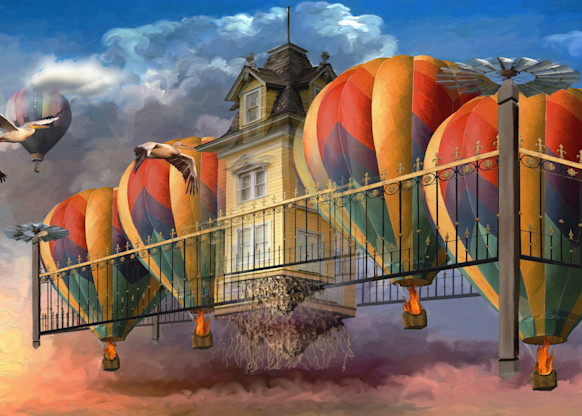Victorian Balloon House Art | Leben Art