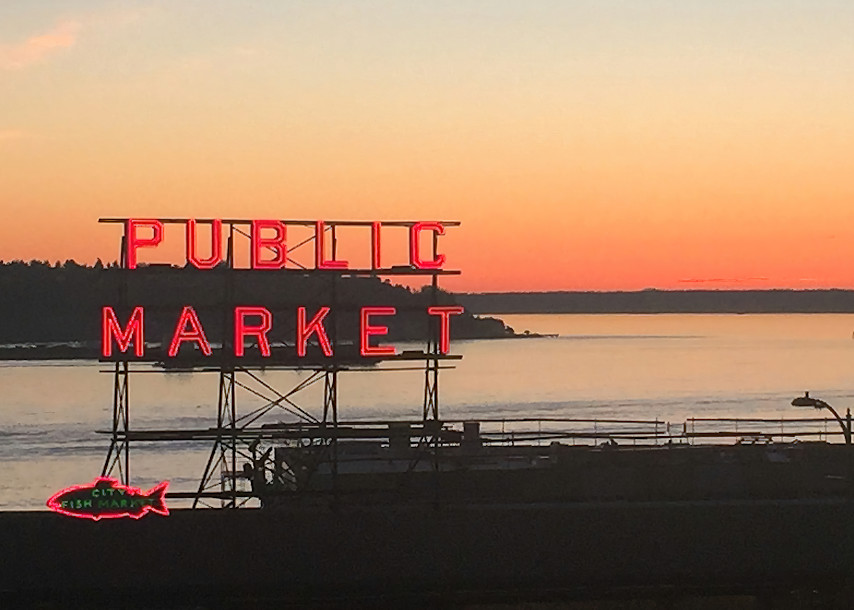 Pike Place Sunset Photography Art | matthewryanphoto