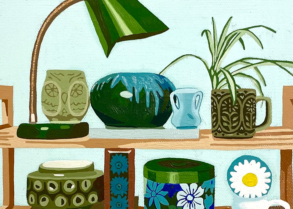 Turquoise Shelf Art | Tara Barr Art