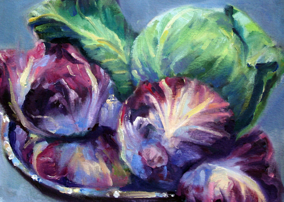 Cabbage And Radicchio Art | Meghan Taylor Art