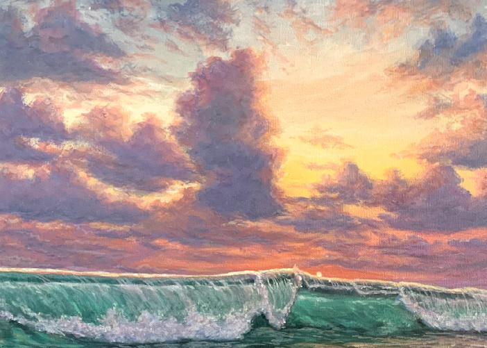 Majestic Sunset, an Original Painting by Joseph Cantin