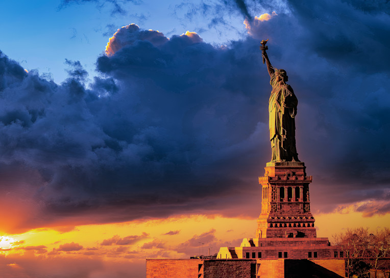 Sunset Over New York Harbor Photography Art | John Dukes Photography LLC