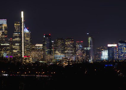 Philadelphia   Skyline At Night Photography Art | Images By Brandon
